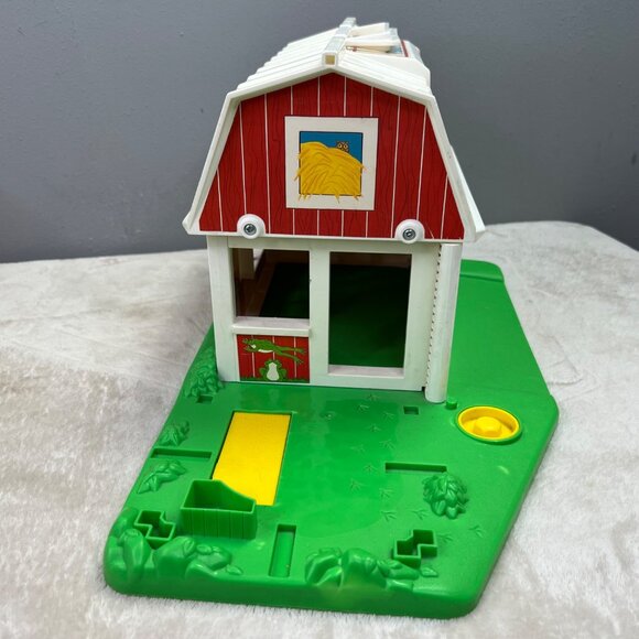 Vintage Fisher Price Little People Farm Barn Moo Door 1999 Chunky - Picture 5 of 9